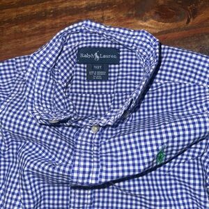Ralph Lauren Boys Blue Gingham Shirt